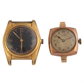 Rolex Vintage 14K & 9K Gold Wristwatch 2pc LOT