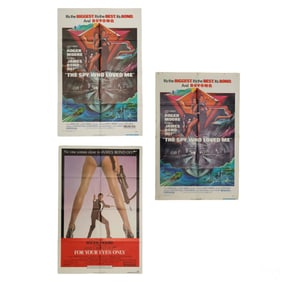 James Bond Eyes Only & Spy Who Loved Posters LOT