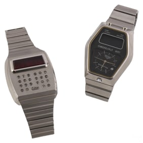 Heuer Manhattan & Pulsar Calculator Wristwatch LOT