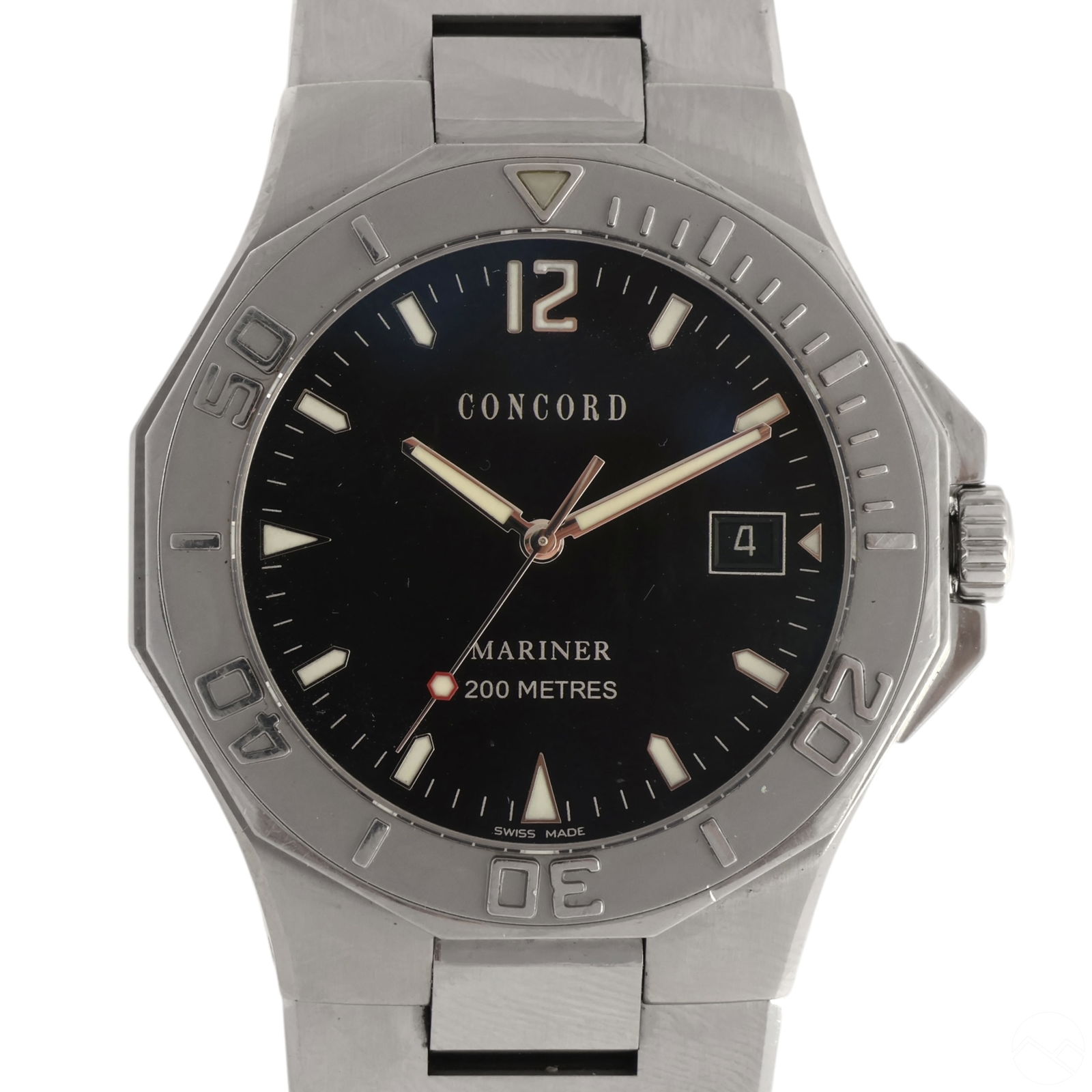 Concord Mariner Automatic Steel Diver Date Watch (1 of 8)