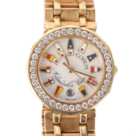 Corum 18K Gold & Diamond Admiral's Cup Wristwatch