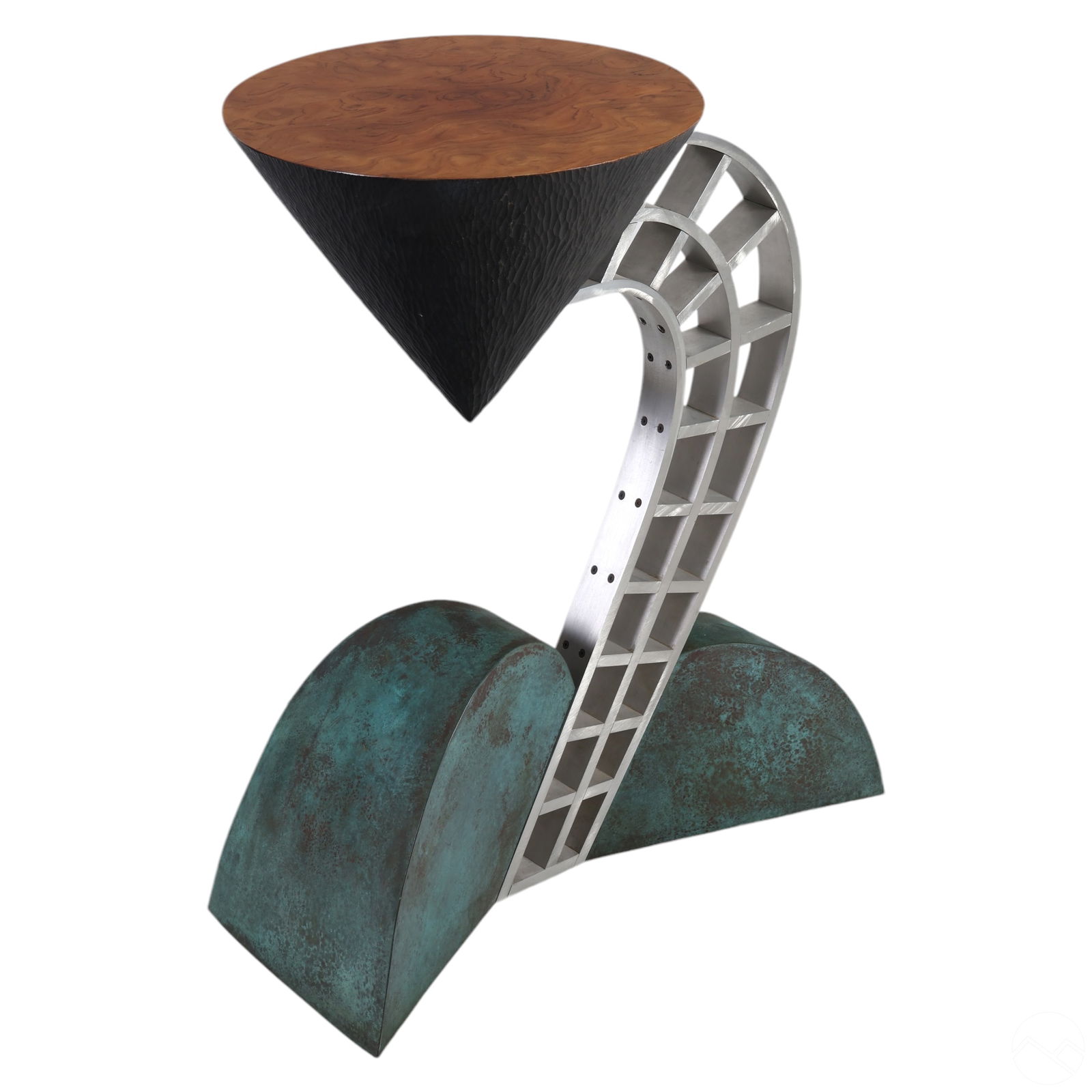 Post-Modern Metal and Wood Occasional Side Table (1 of 6)