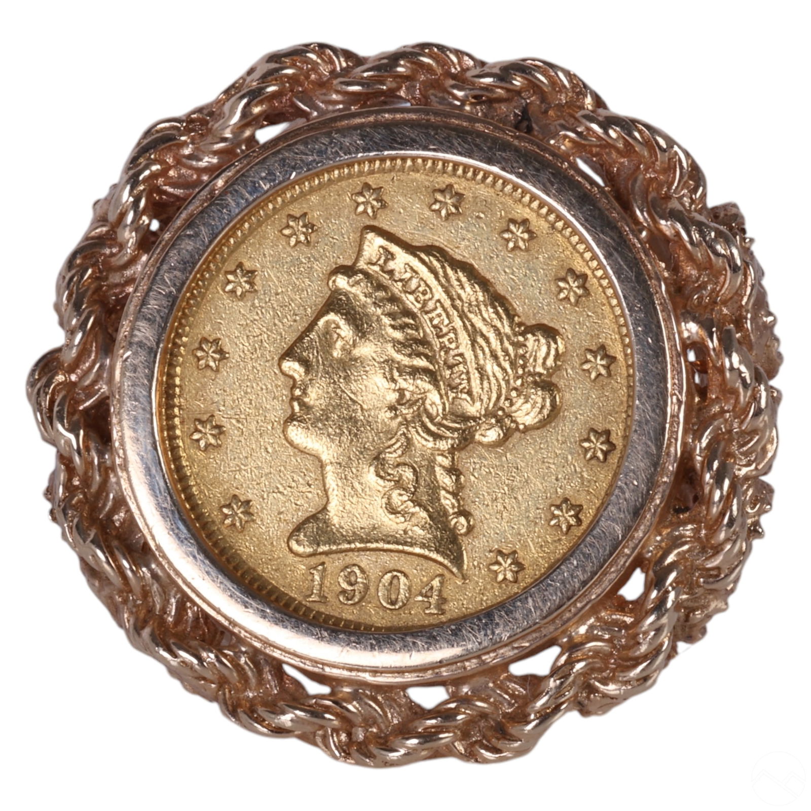 14K Yellow Gold 1904 US Liberty Head Coin Ring sz6 (1 of 6)