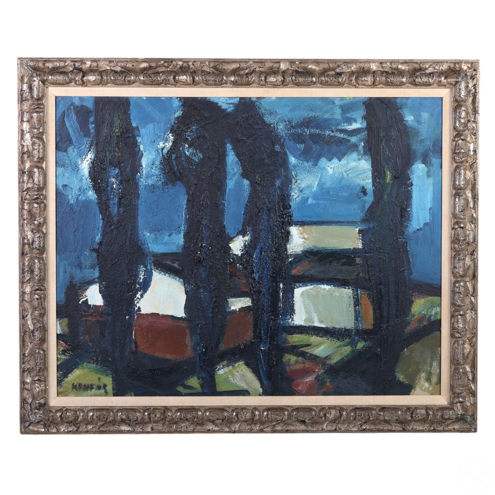 Gyula Konfar 1933-2008 Abstract Landscape Painting (1 of 7)