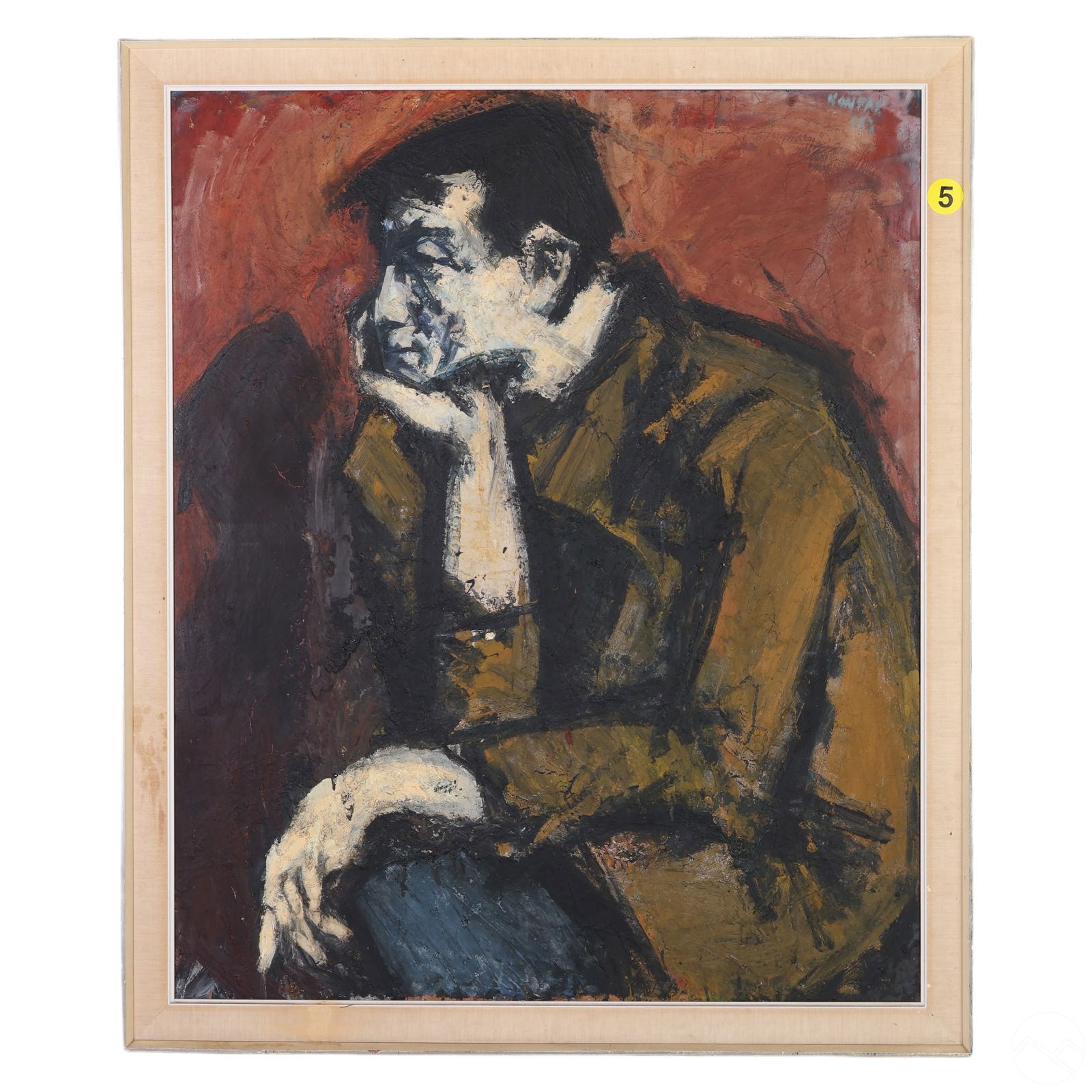 Gyula Konfar 1933-2008 Portrait of a Poet Painting (1 of 8)