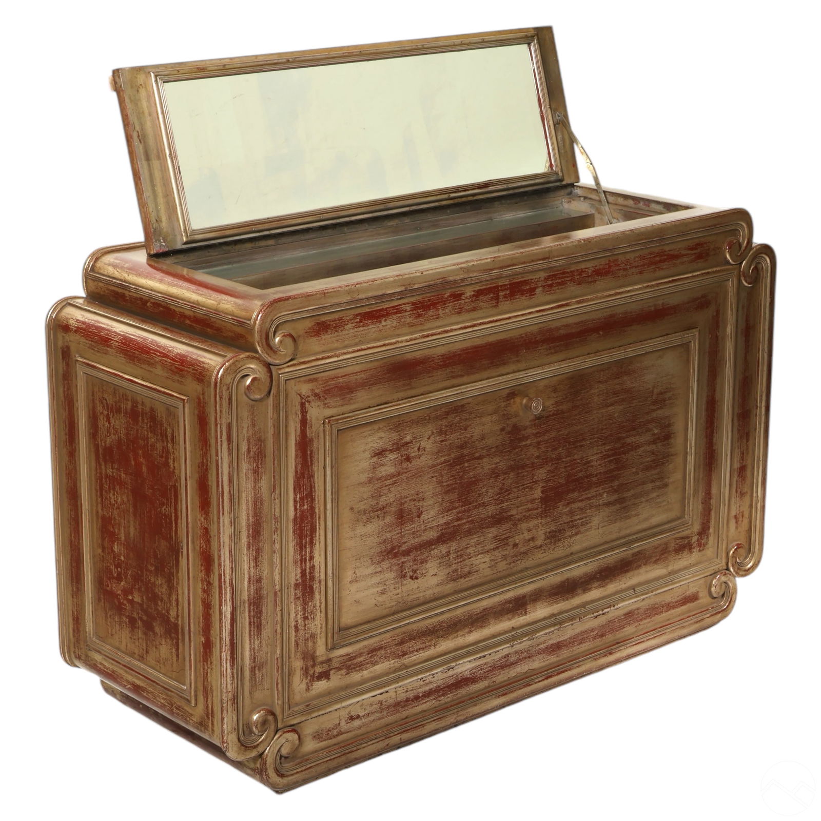 James Mont Mid Century Asian Gilt Wood Bar Cabinet (1 of 7)