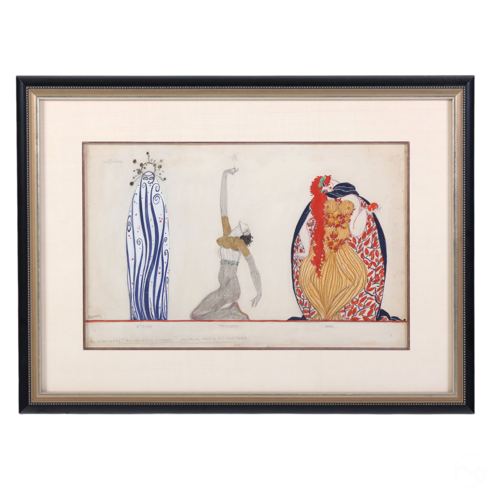 Georges Lapape 1887-1971 Gouache Costume Painting (1 of 8)