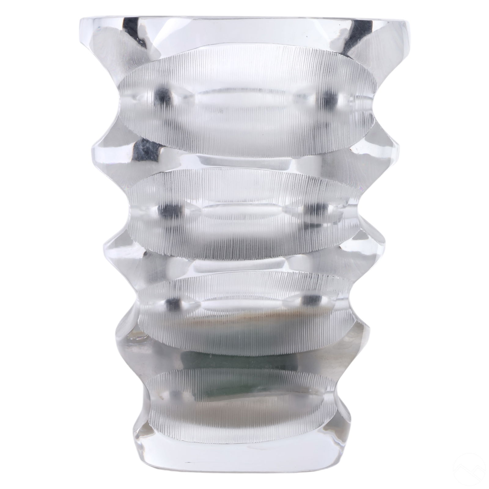 Lalique French Crystal Mortefontaine Glass Vase (1 of 6)