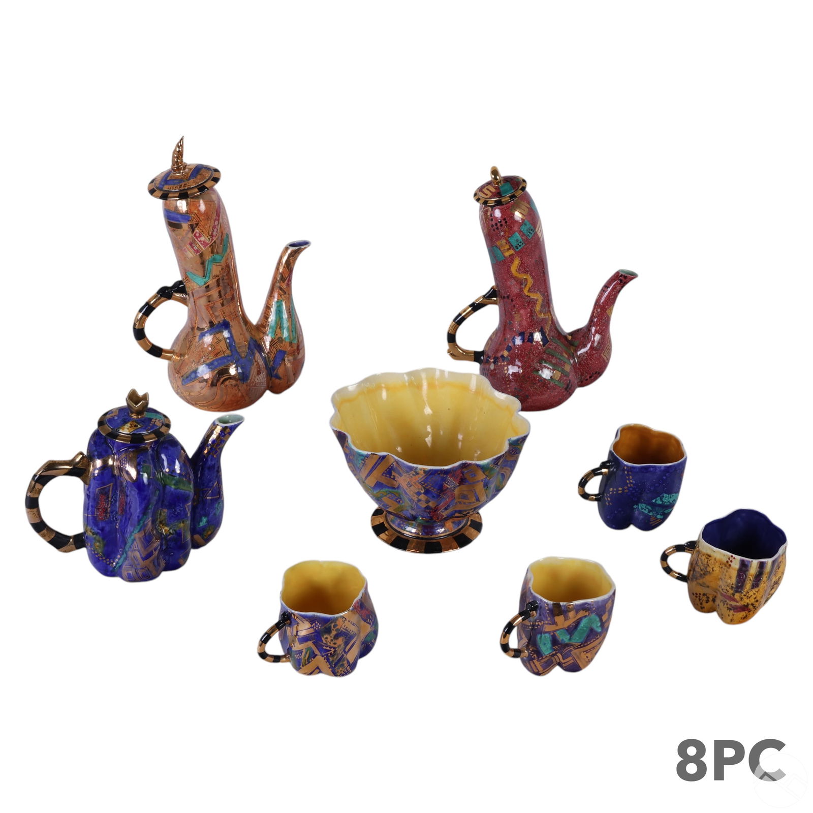 Randy Au Ceramic Art Pottery Cup Teapot Bowl LOT (1 of 10)