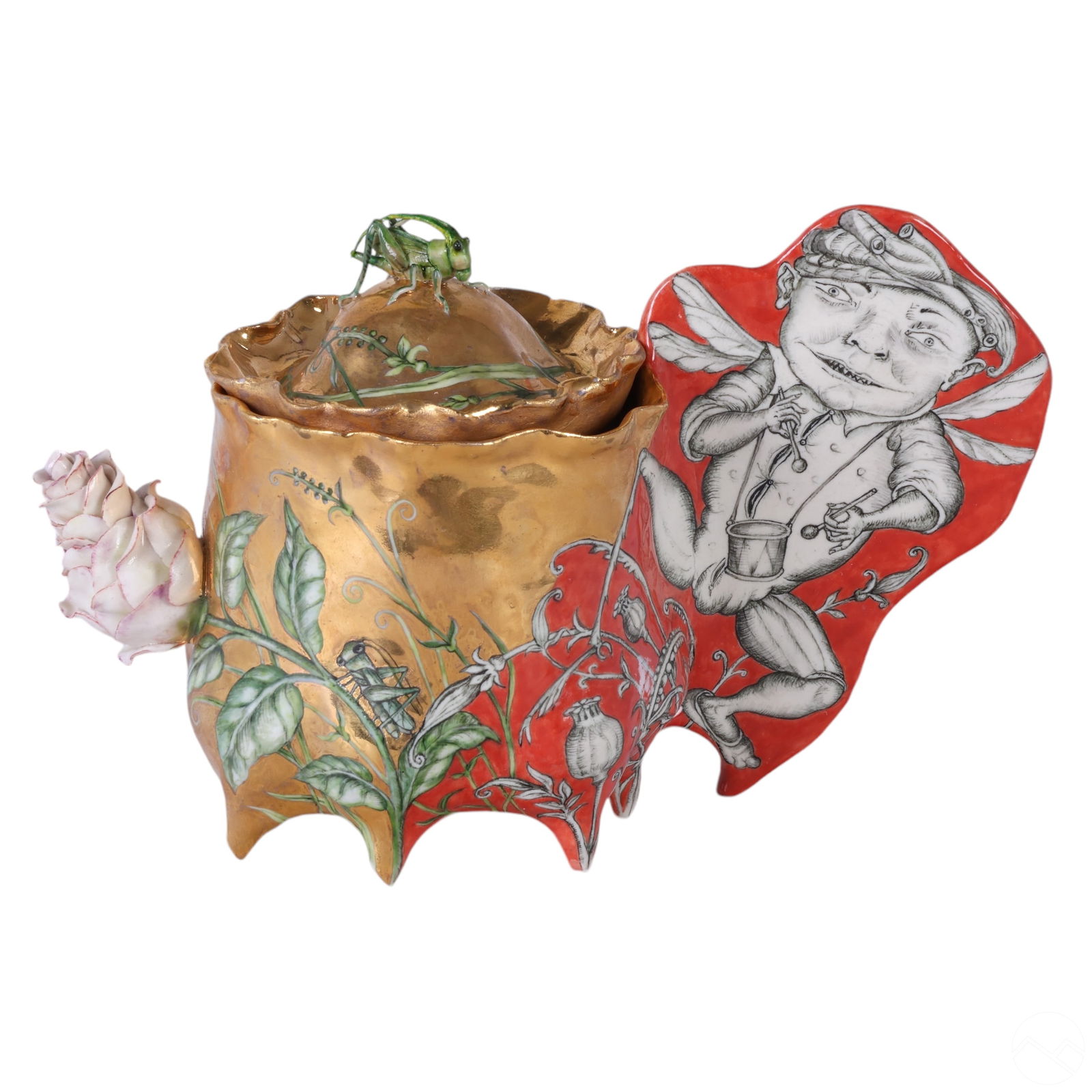 Irina Zaytceva b.1957 Surreal Art Pottery Teapot (1 of 7)