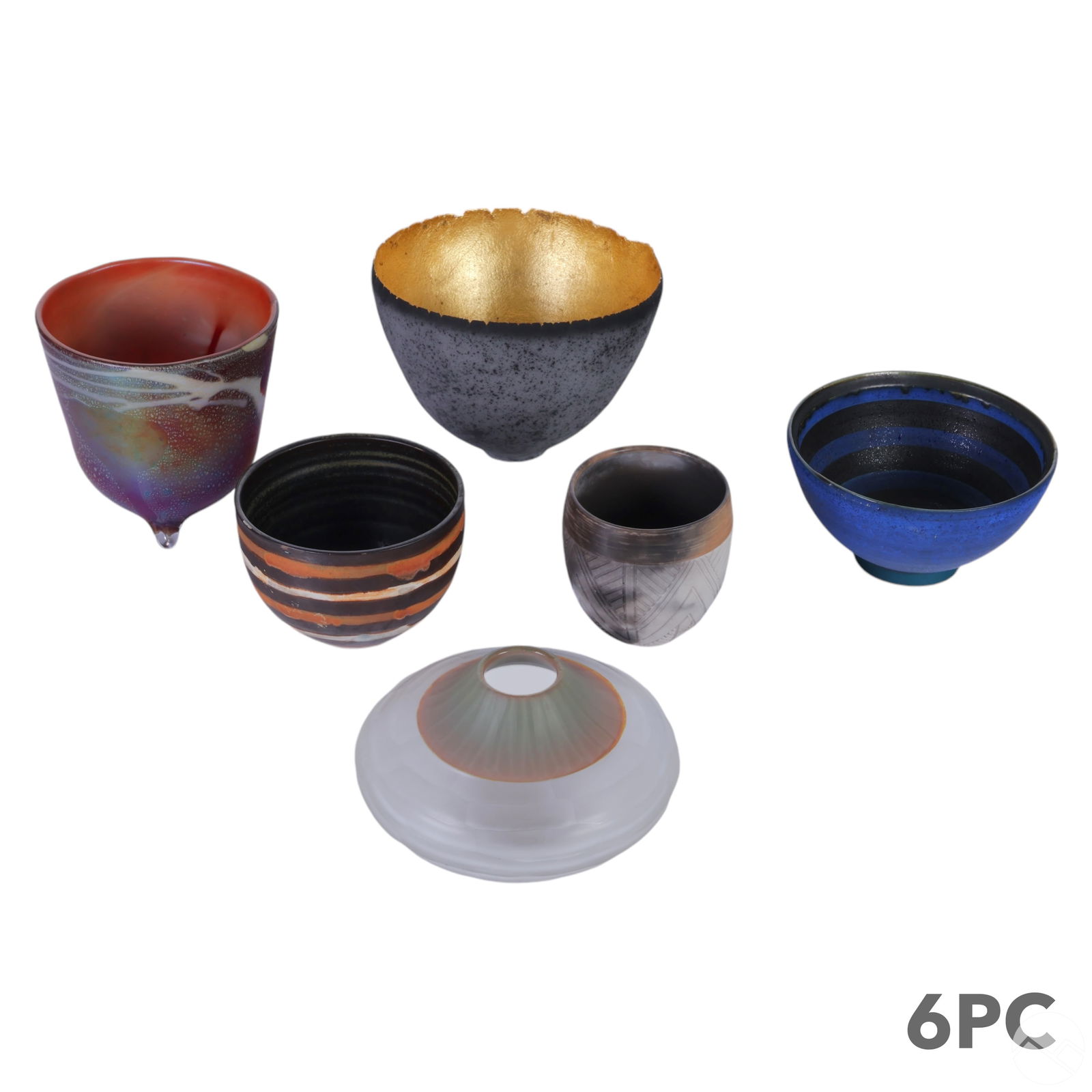 Vintage Studio Art Glass & Pottery 6pc ESTATE LOT (1 of 11)