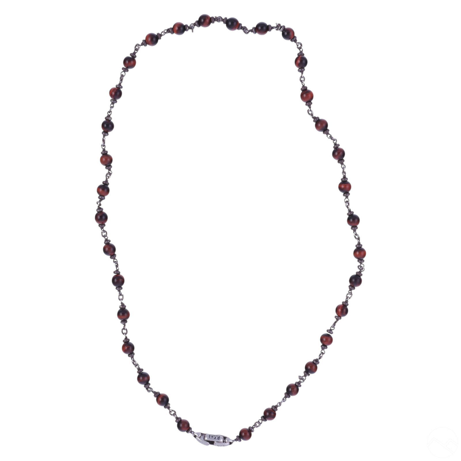 David Yurman Spiritual Tiger Eye Silver Necklace (1 of 4)