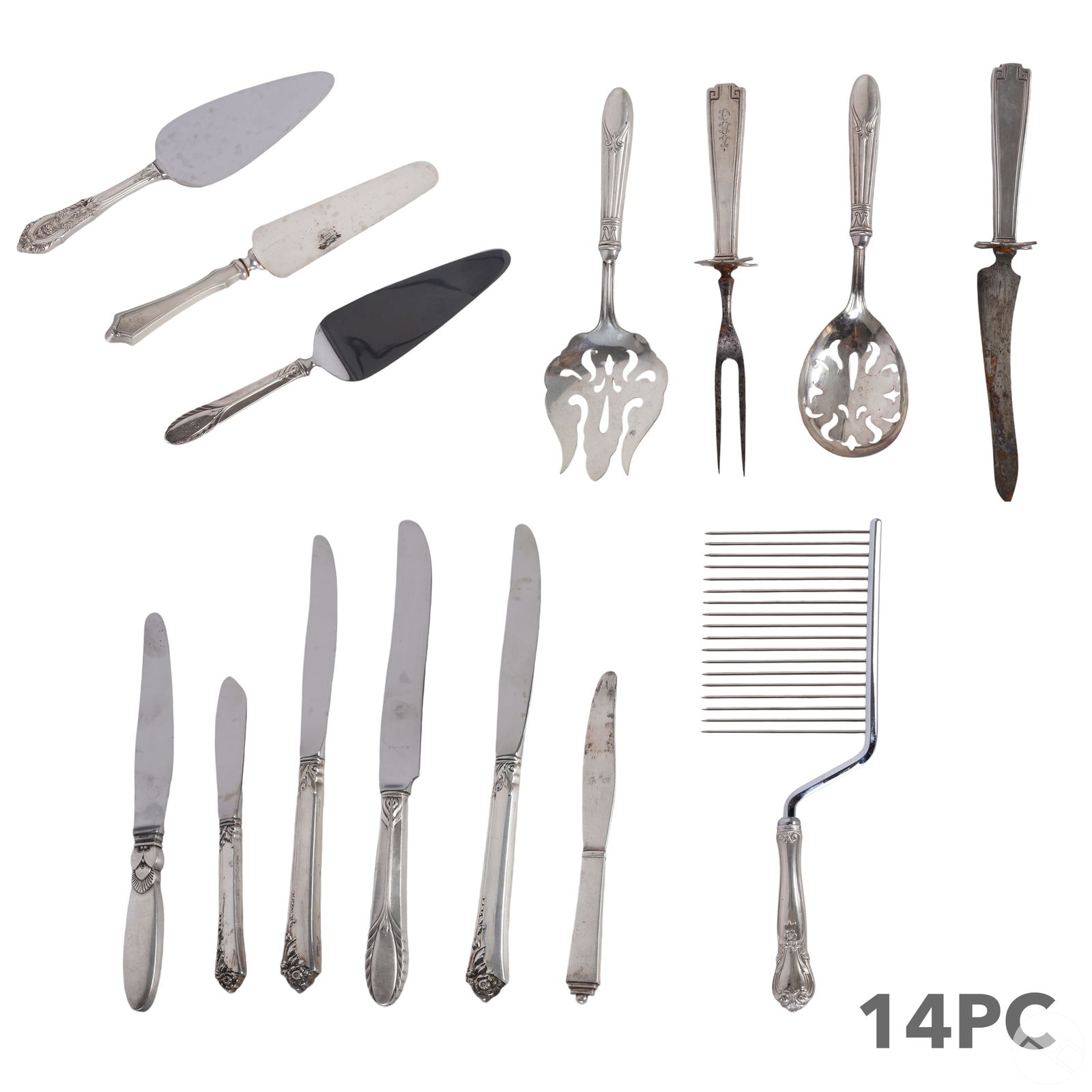 Sterling Handle Utensils & Cutlery 14pc ESTATE LOT (1 of 6)