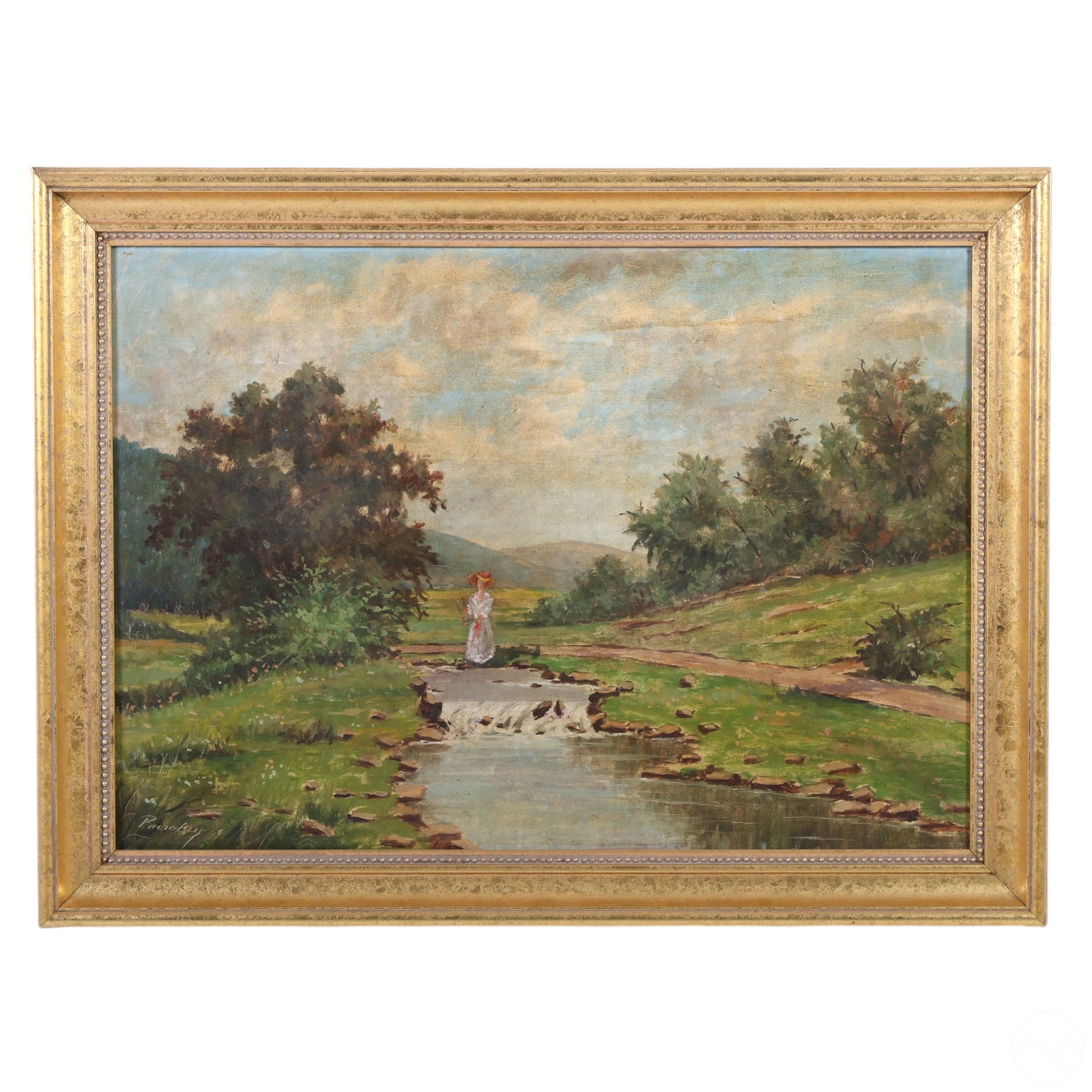 Hungarian Genre Figural Landscape Painting SIGNED (1 of 5)