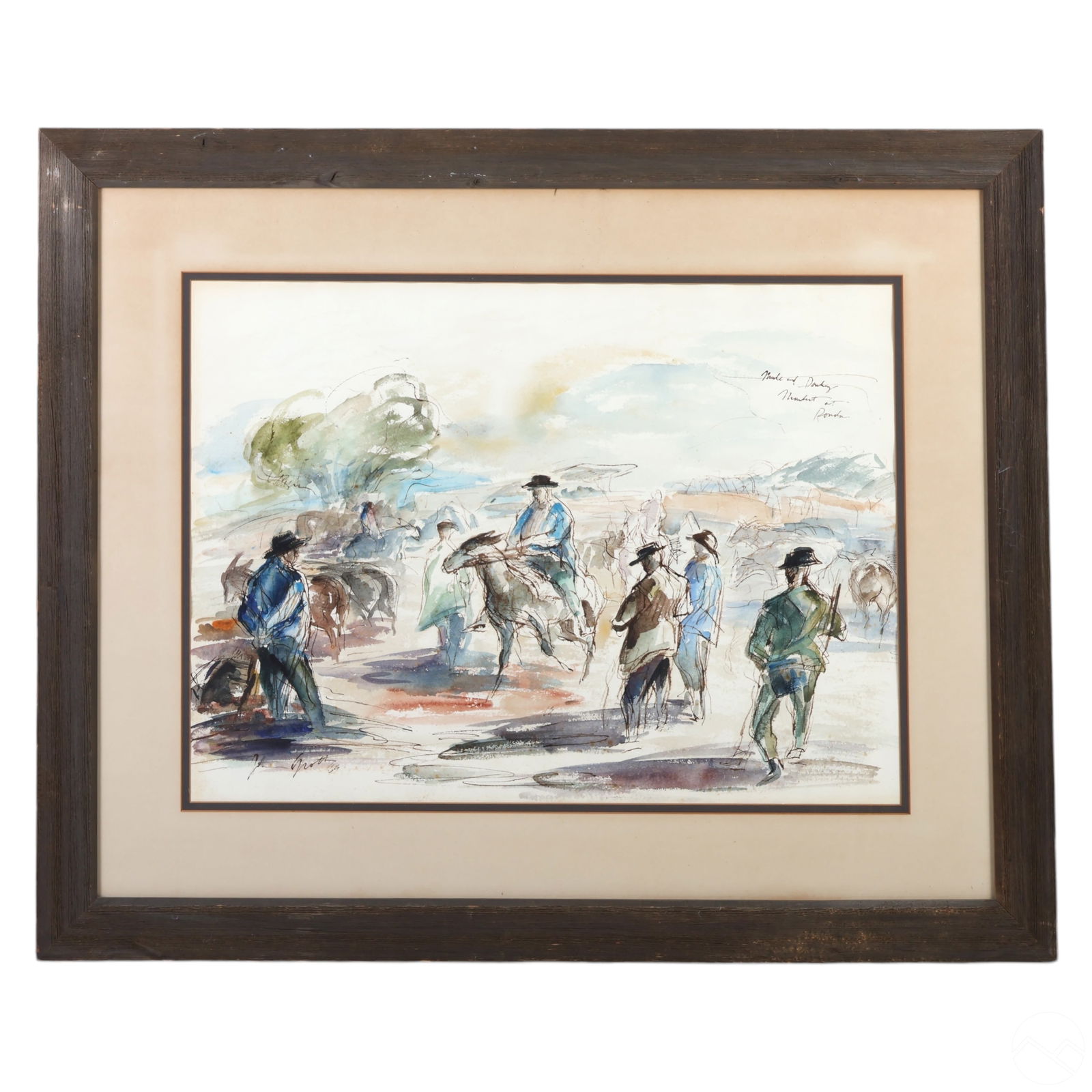 John Groth 1908-1988 Watercolor and Ink Painting (1 of 6)