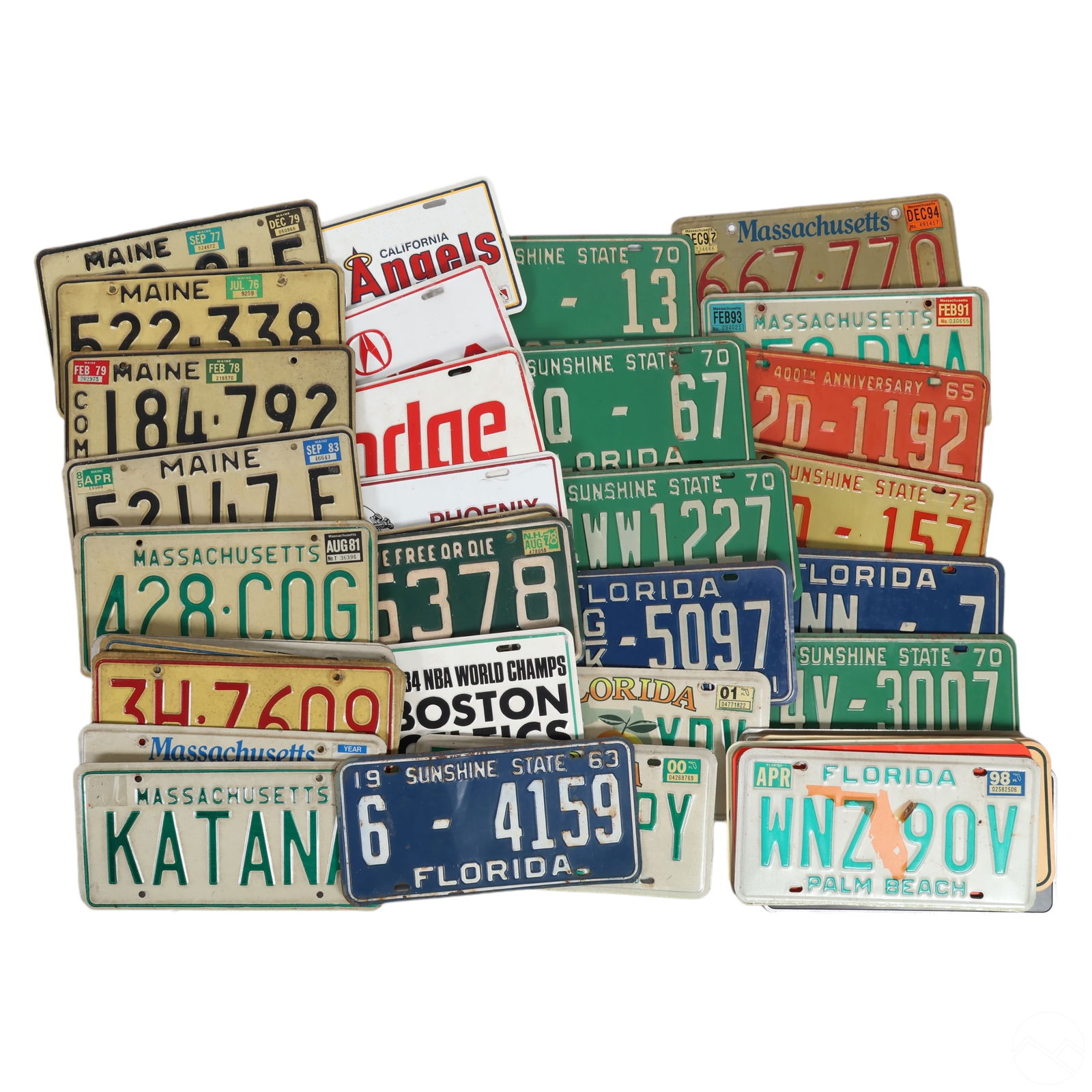 70pc LOT of Automobile License Plates Collection (1 of 4)