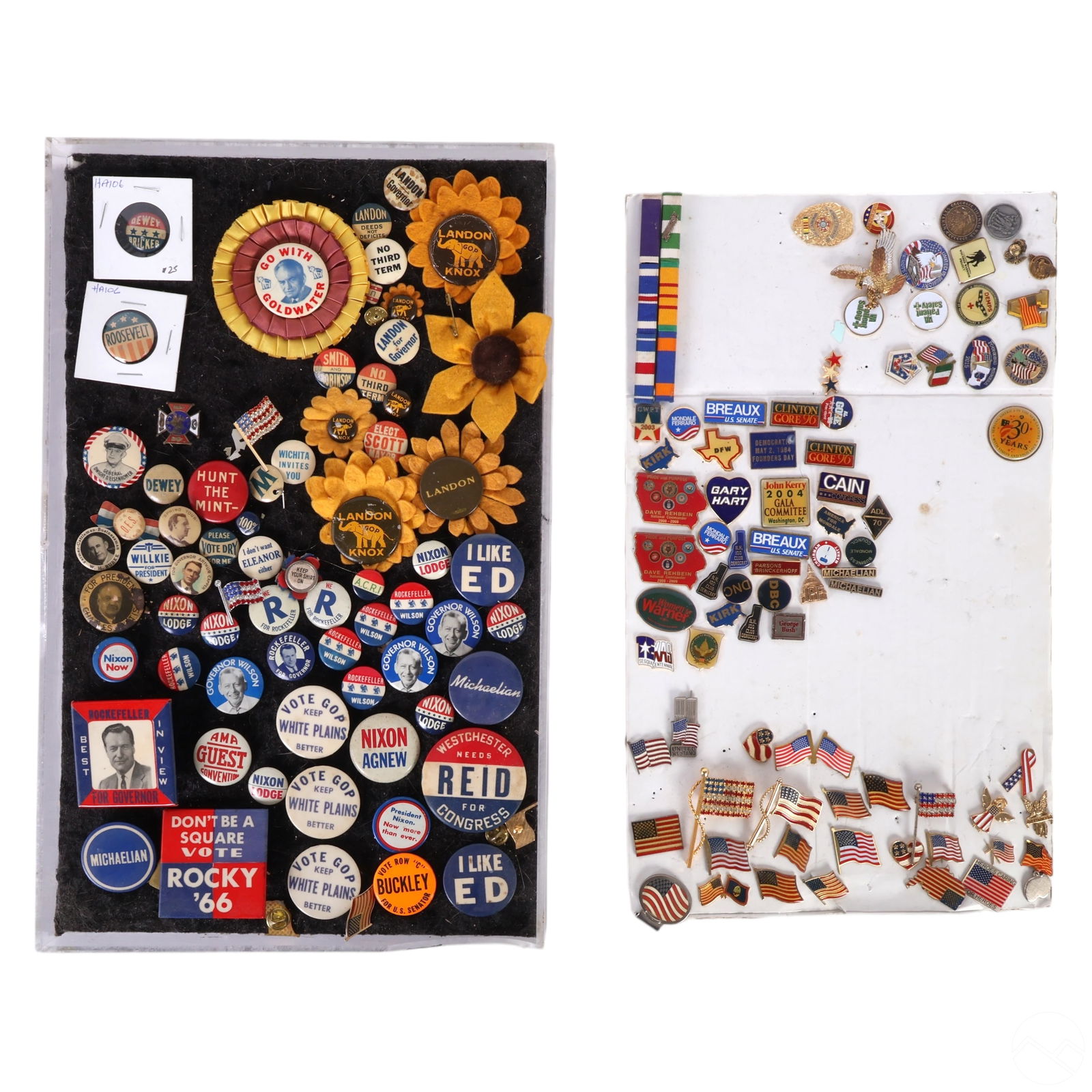 US Presidential Political Campaign Button Pins LOT (1 of 6)