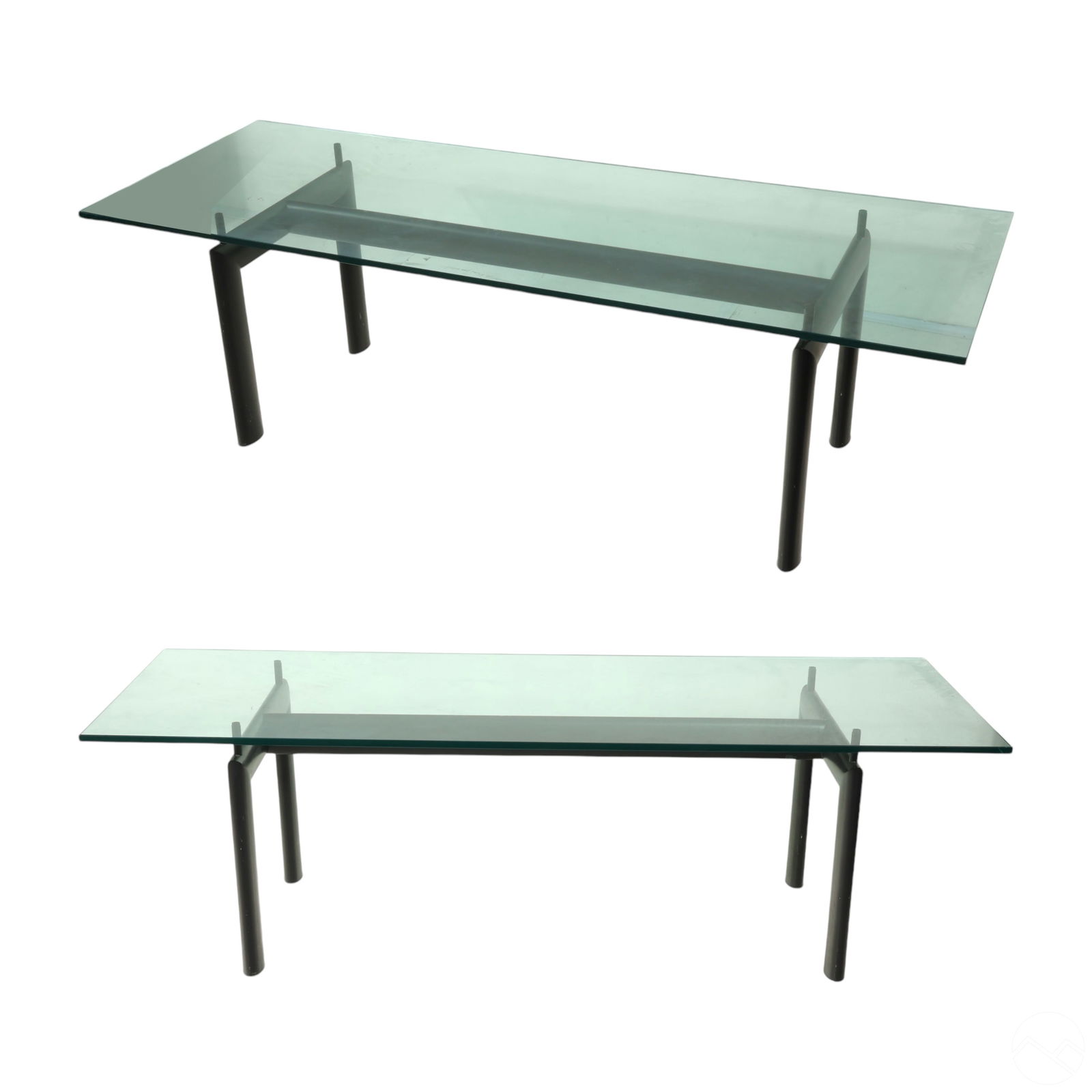 Pair of Le Corbusier LC6 Glass Top Dining Tables (1 of 7)