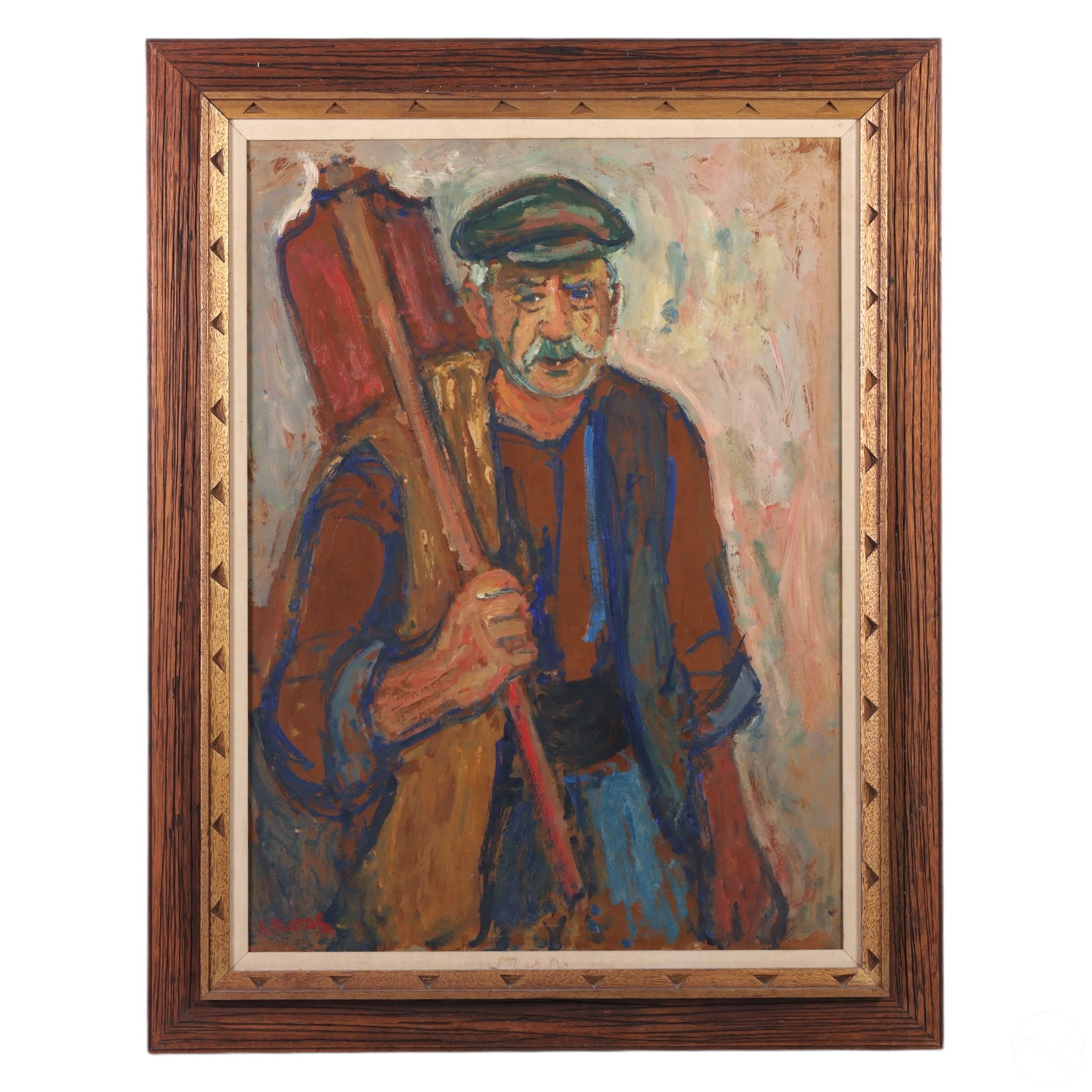 Arbit Blatas 1908-1999 Portrait of Elder Painting (1 of 6)