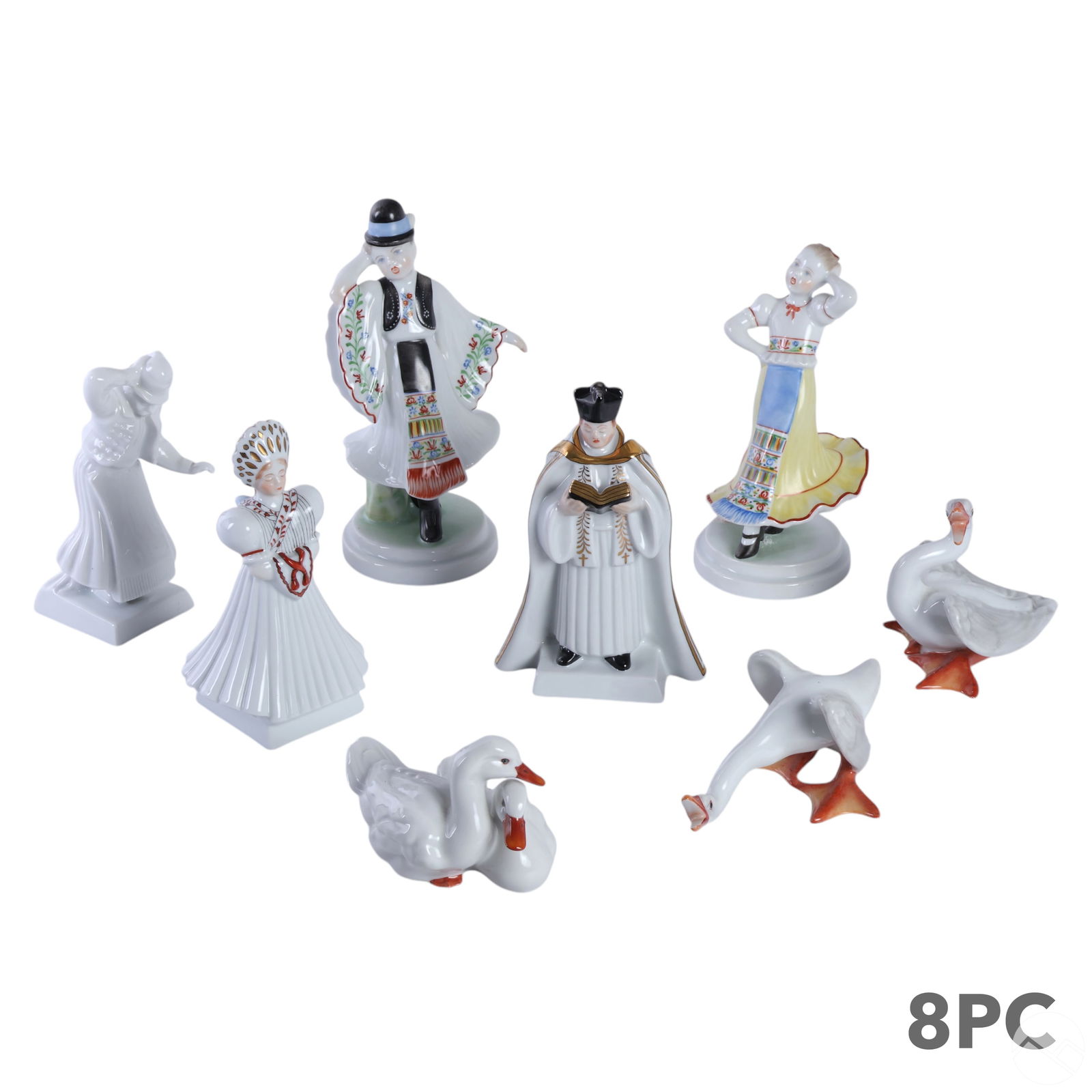 Herend Hungarian Porcelain Figures 7pc ESTATE LOT (1 of 7)