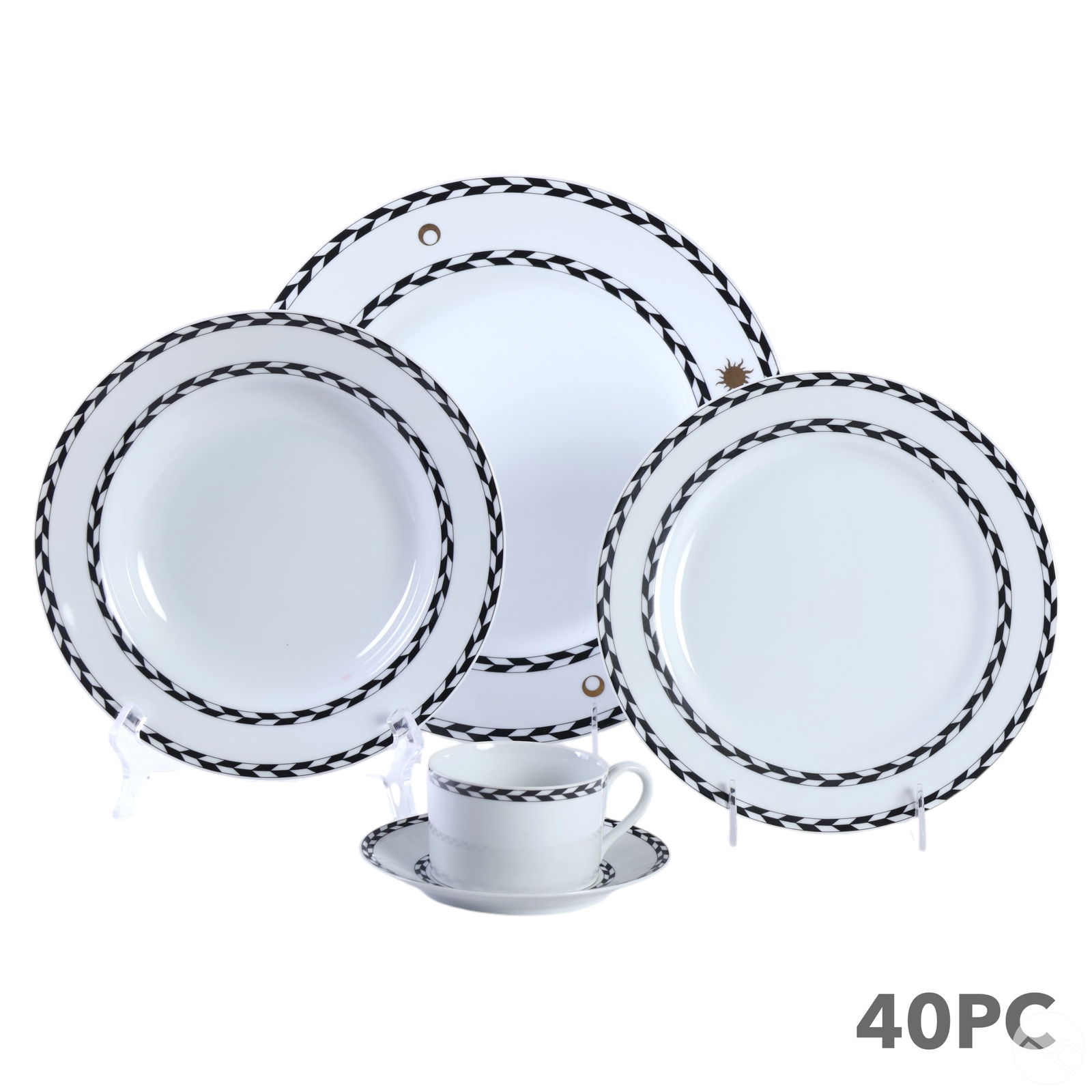 Swid Powell Porcelain Atlantis Sun & Moon 40pc SET (1 of 11)