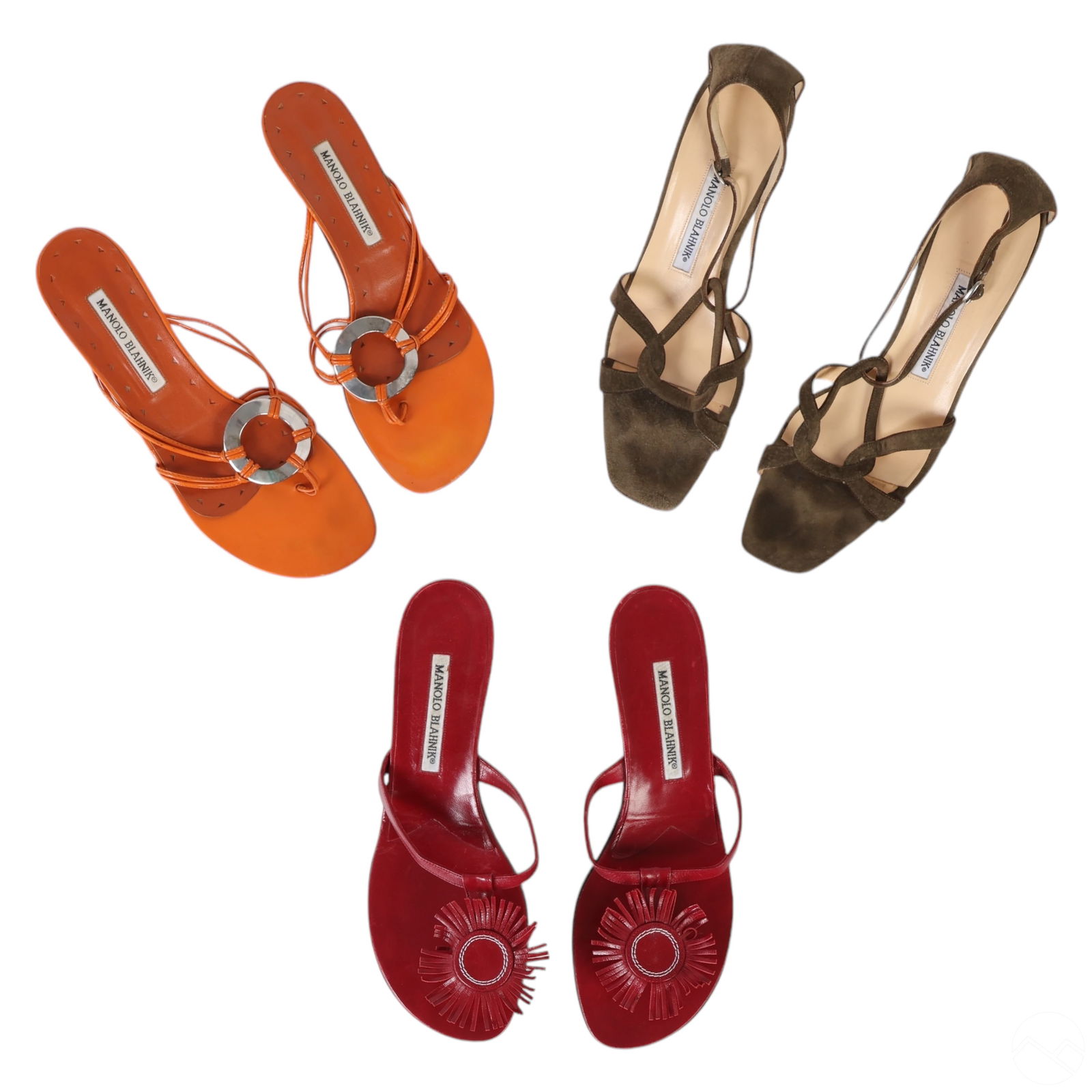 Manolo Blahnik Bold Color Assorted Sandals & Heels (1 of 13)