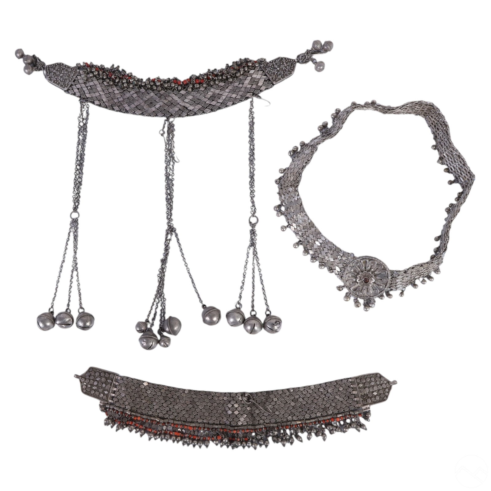 Middle Eastern Style Silver Jewelry 3pc ESTATE LOT (1 of 8)