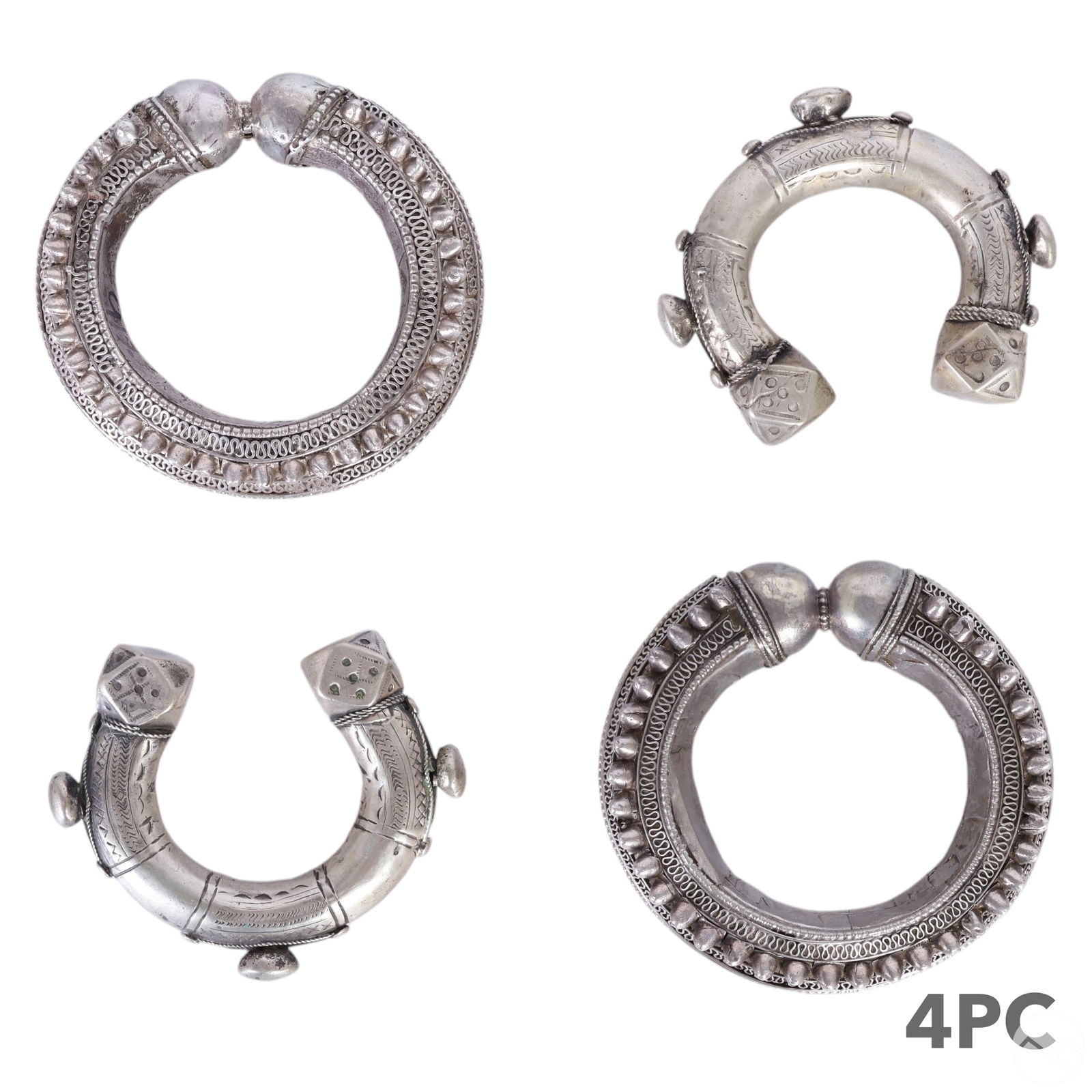 Yemenite Bedouin Silverplate Bracelets and Anklets (1 of 8)