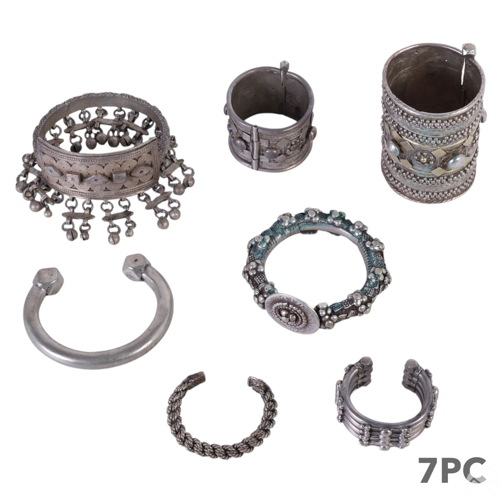 Yemeni Omani Chinese Silver Primitive Bracelet LOT (1 of 10)