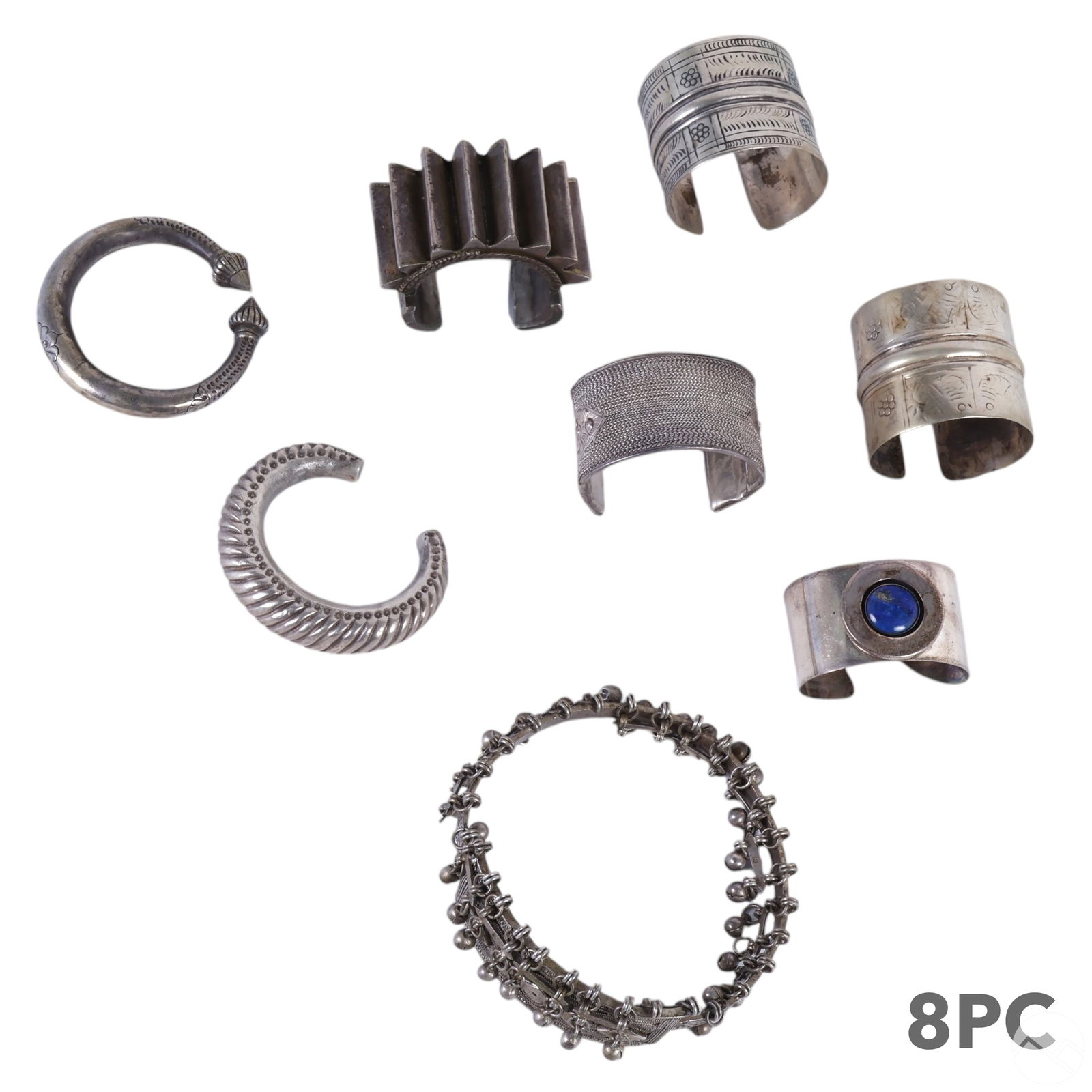 Tunisia Egypt Siwa Oasis Silver Cuff Bracelet LOT (1 of 9)