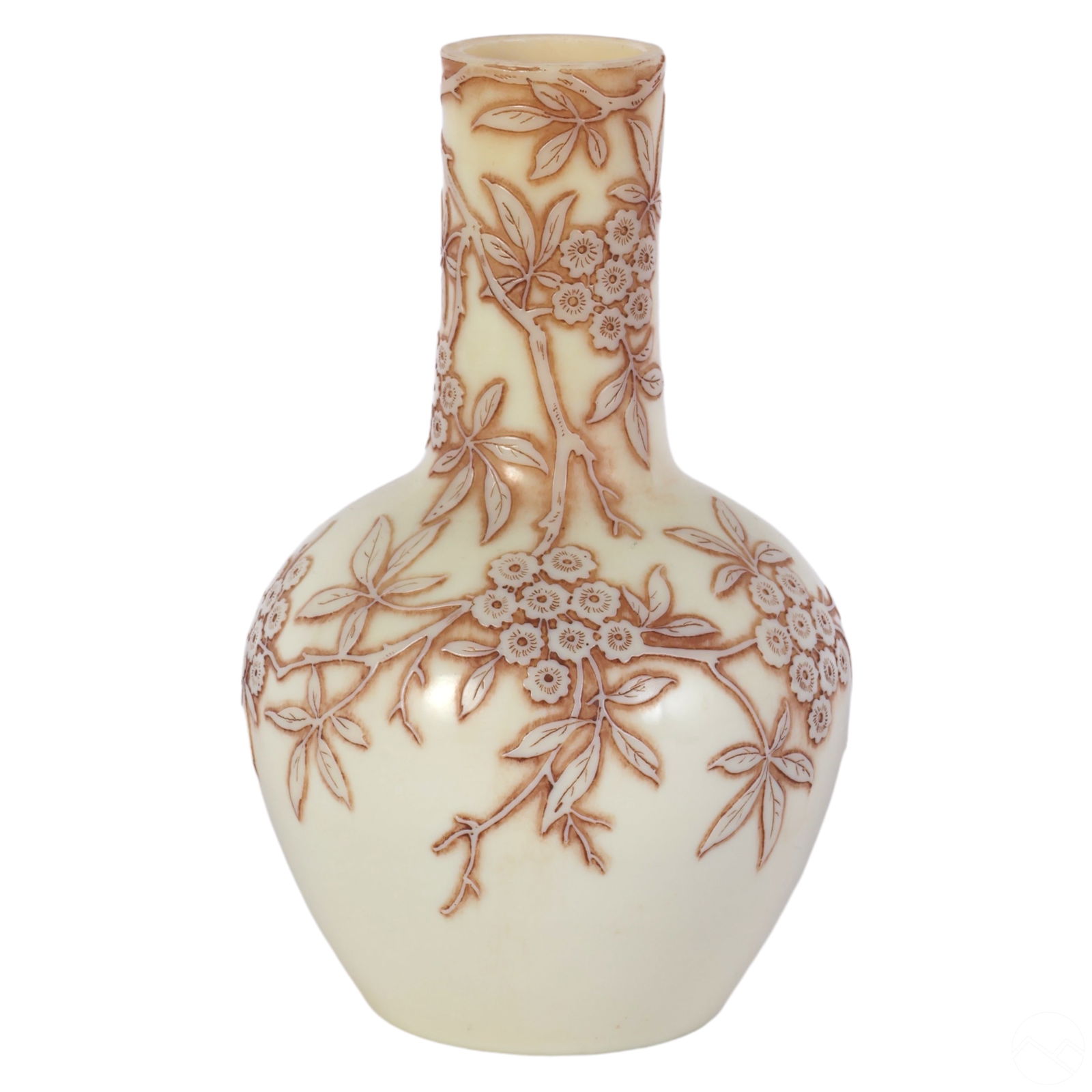 Thomas Webb & Sons Old Ivory Cameo Art Glass Vase (1 of 6)