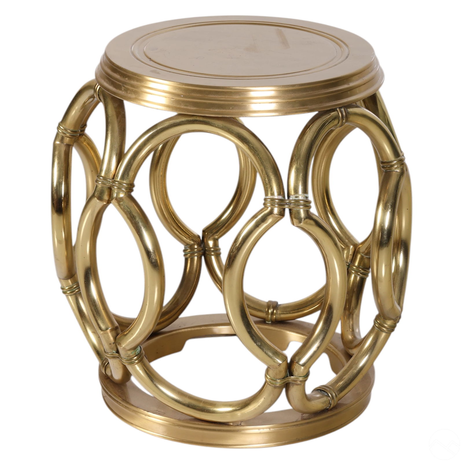 Maitland Smith Faux Bamboo Hollywood Regency Stool (1 of 6)