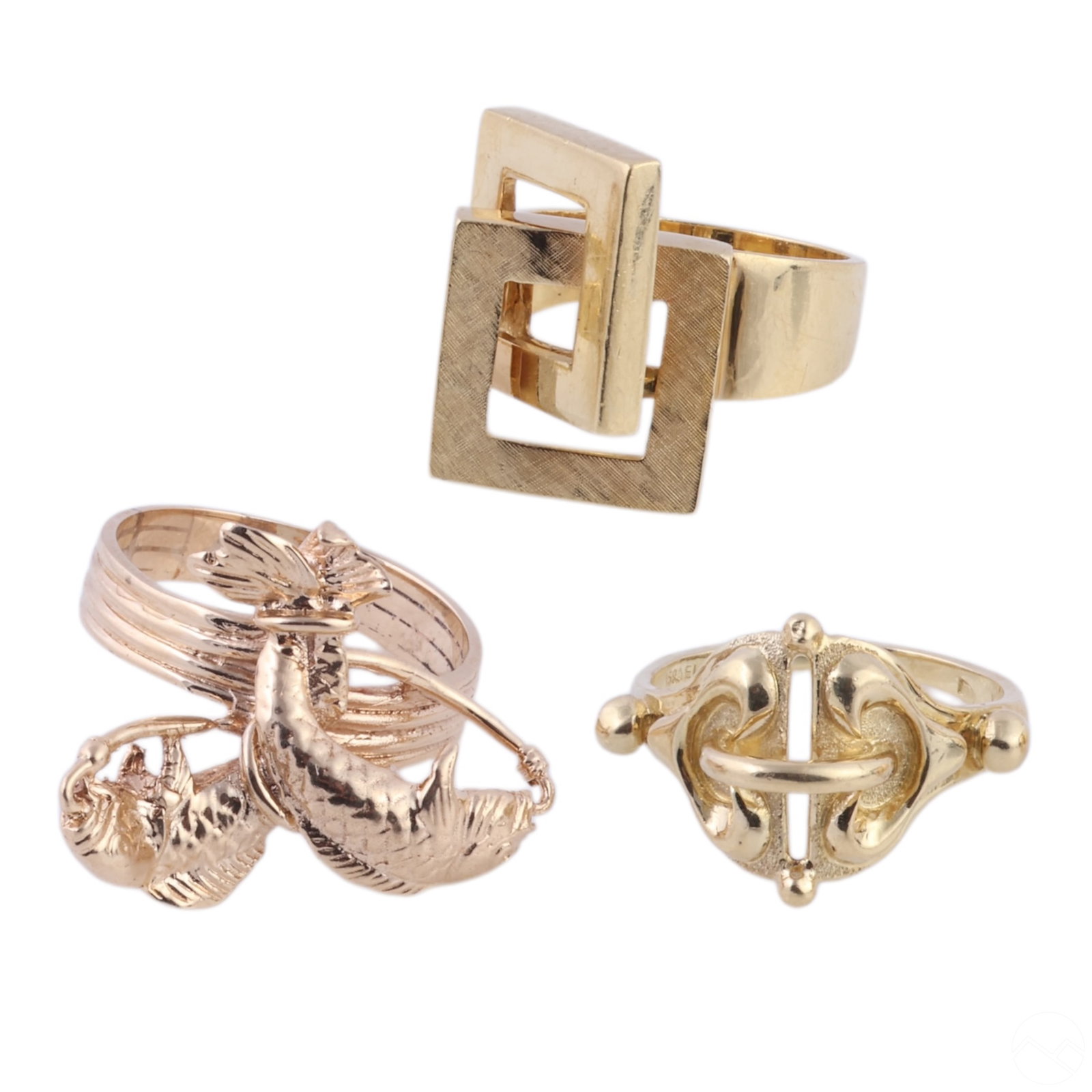 14k and 18k Gold Vintage Rings 3pc ESTATE LOT 25g. (1 of 11)