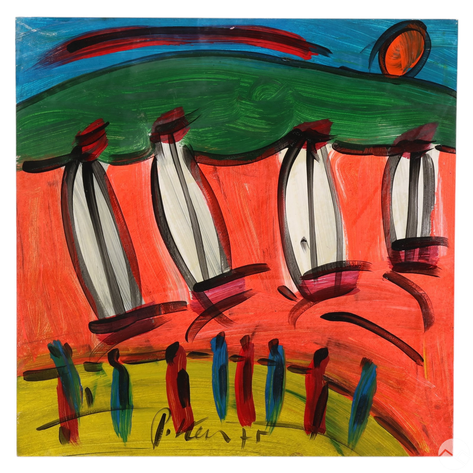 Peter Keil b.1942 Abstract Seascape Oil Painting (1 of 6)