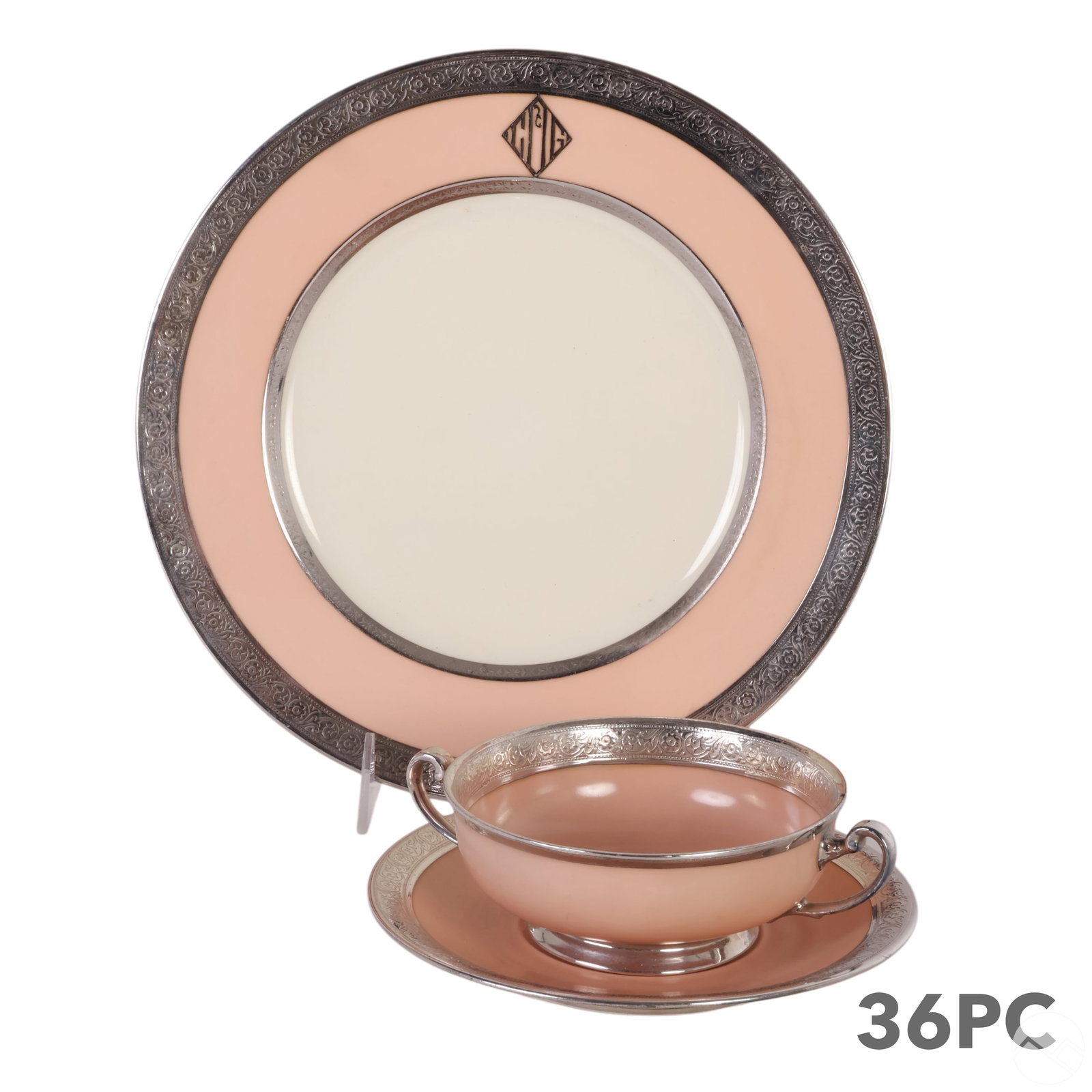 Pink Silver Lenox and Hutschenreuther China LOT (1 of 10)