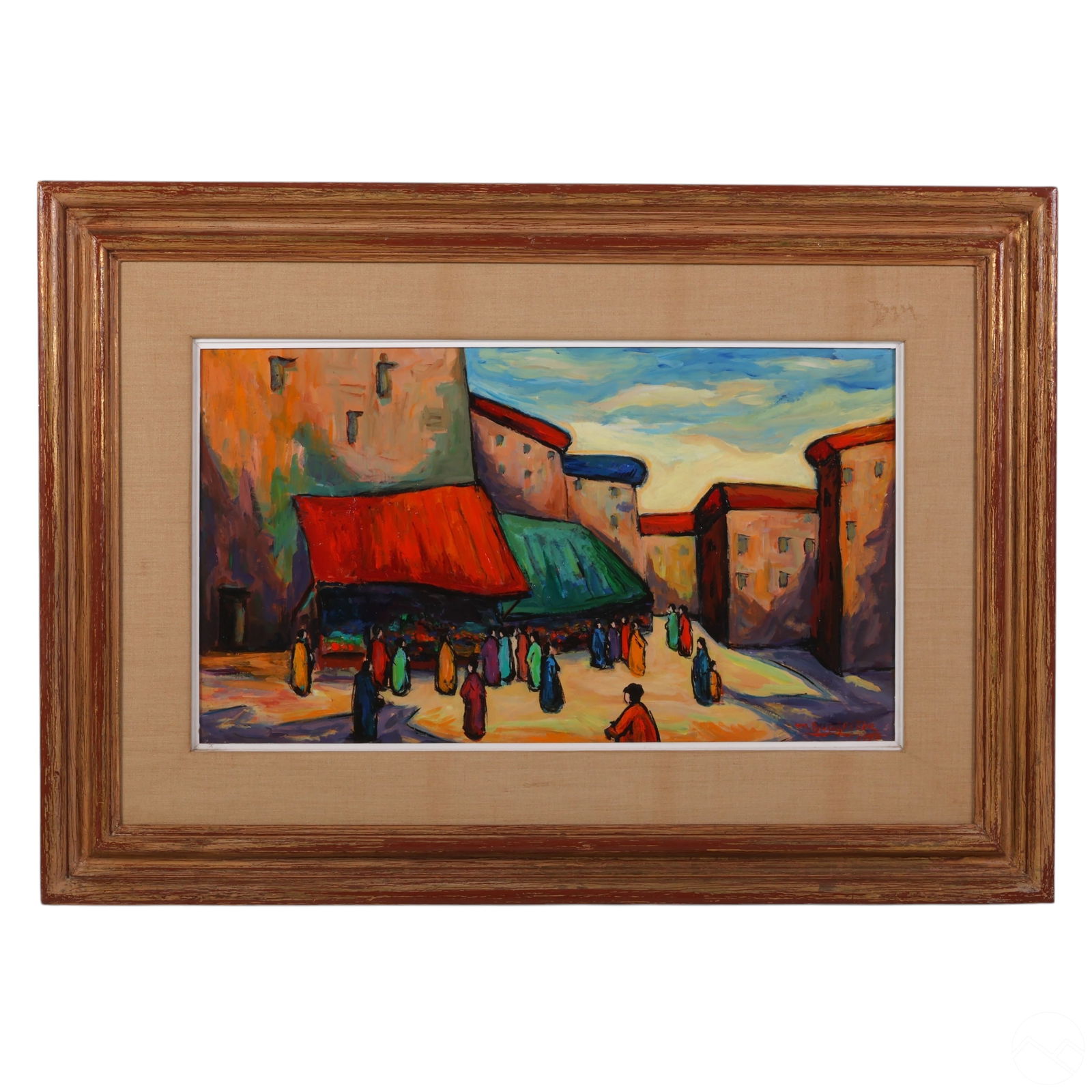 Maxim Bugzester 1910-1978 Street Market Painting (1 of 7)