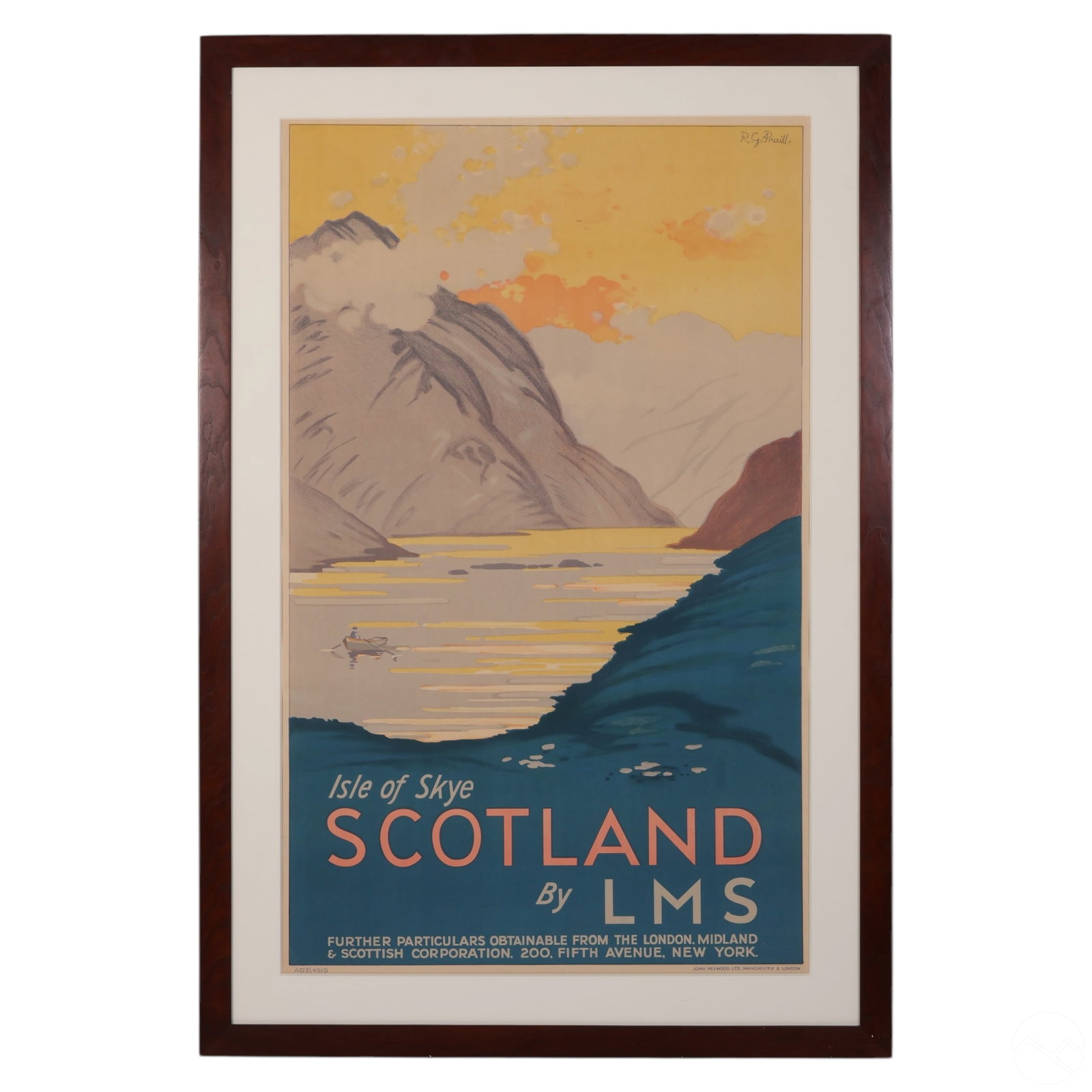 Vintage Isle of Skye Scotland LMS Railroad Poster (1 of 6)