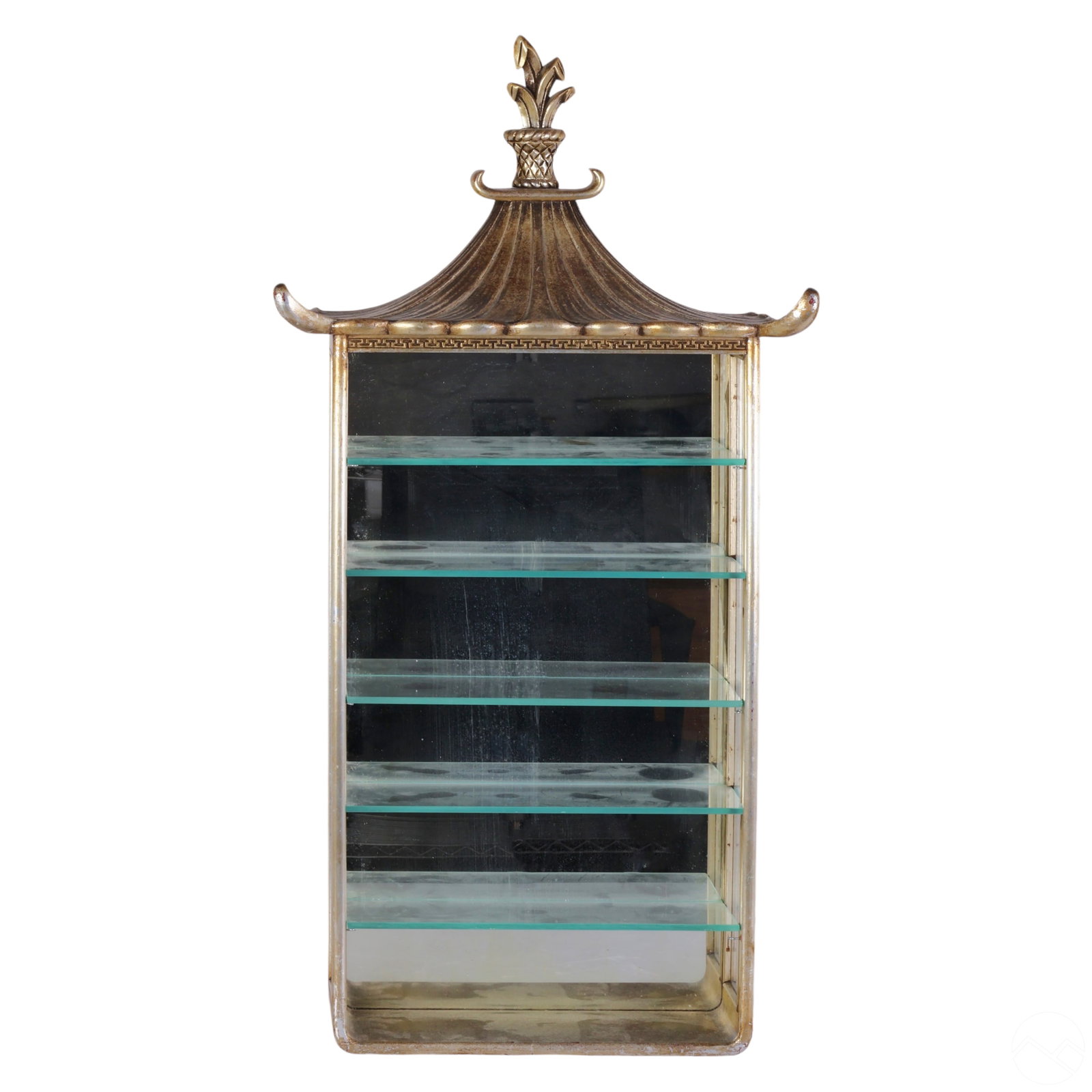 Italian Giltwood and Glass Pagoda Curio Wall Shelf (1 of 6)