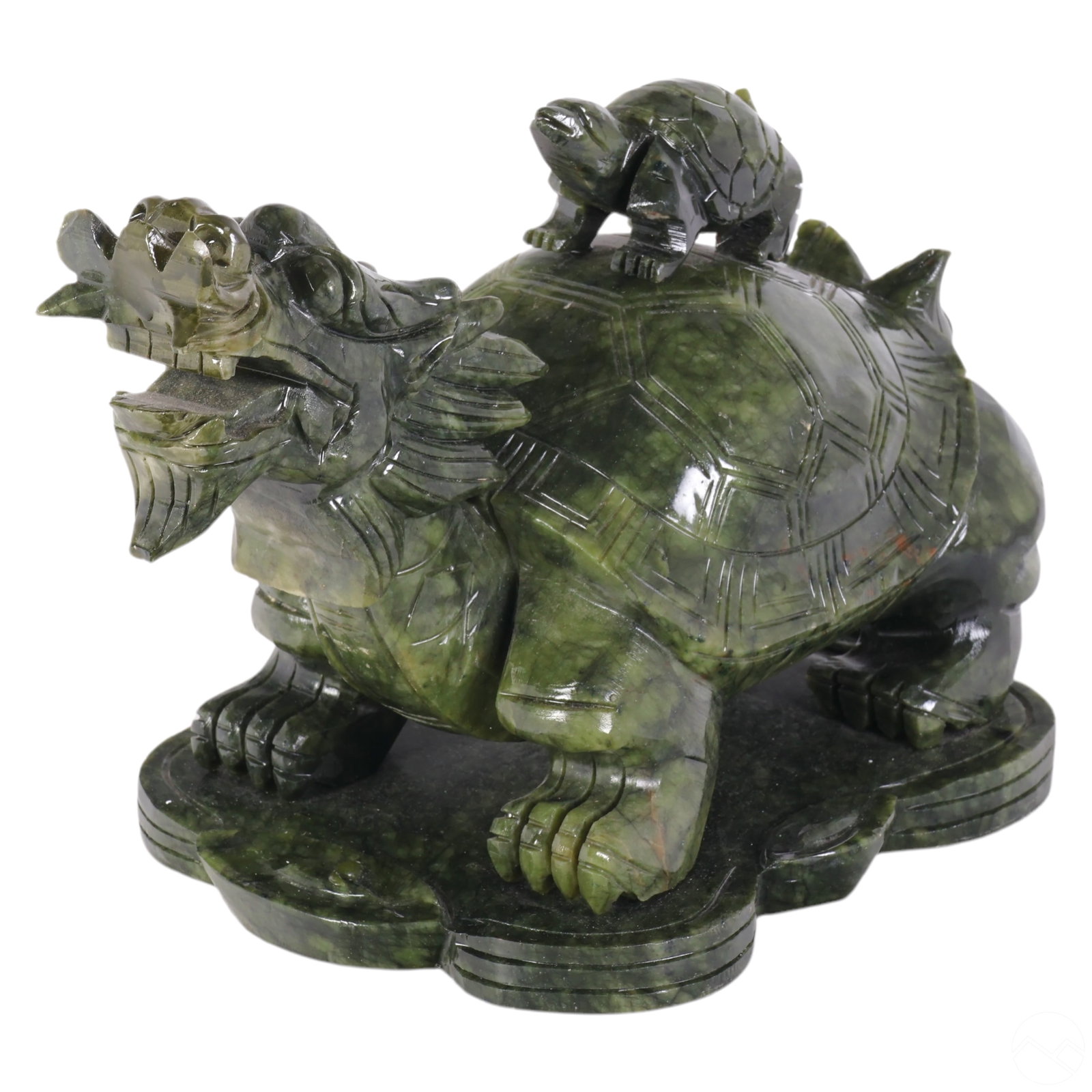 Chinese Carved Stone Bixi Dragon Turtle Sculpture (1 of 6)