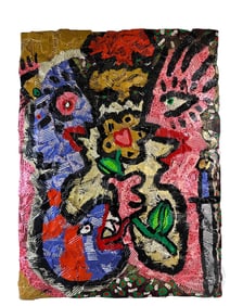 Andre Miripolsky b.1951 Cardboard Scraps Painting