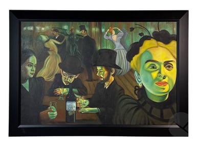 Ron English (b.1959) The Absente Drinkers Painting