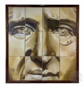 Irina Nakhova b.1955 Face Assemblage Art Painting