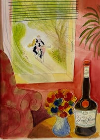 Jean-Jacques Sempé (1932–2022) Liqueur Ad Painting