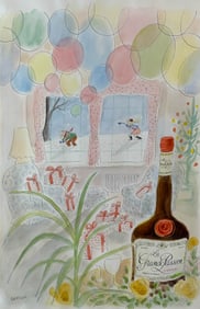 Jean-Jacques Sempé (1932–2022) Liqueur Ad Painting