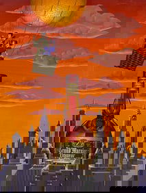 Gervasio Gallardo b.1934 Grand Marnier Ad Painting