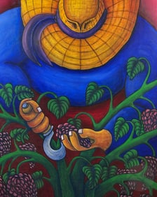 Gilberto Guzman (b.1945) Grape Harvest Painting