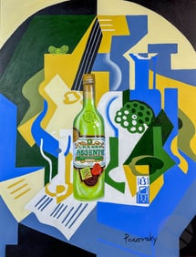 John Pacovsky b.1950 Juan Gris Absente Ad Painting