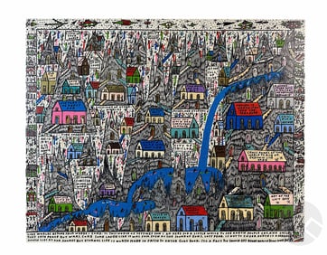 Howard Finster (American, 1916-2001) Naïve Folk Art Painting