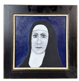 Albuquerque Mendes b.1953 Portrait of Nun Painting