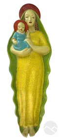Geza Gorka (1894-1971) Ceramic Madonna Wall Relief